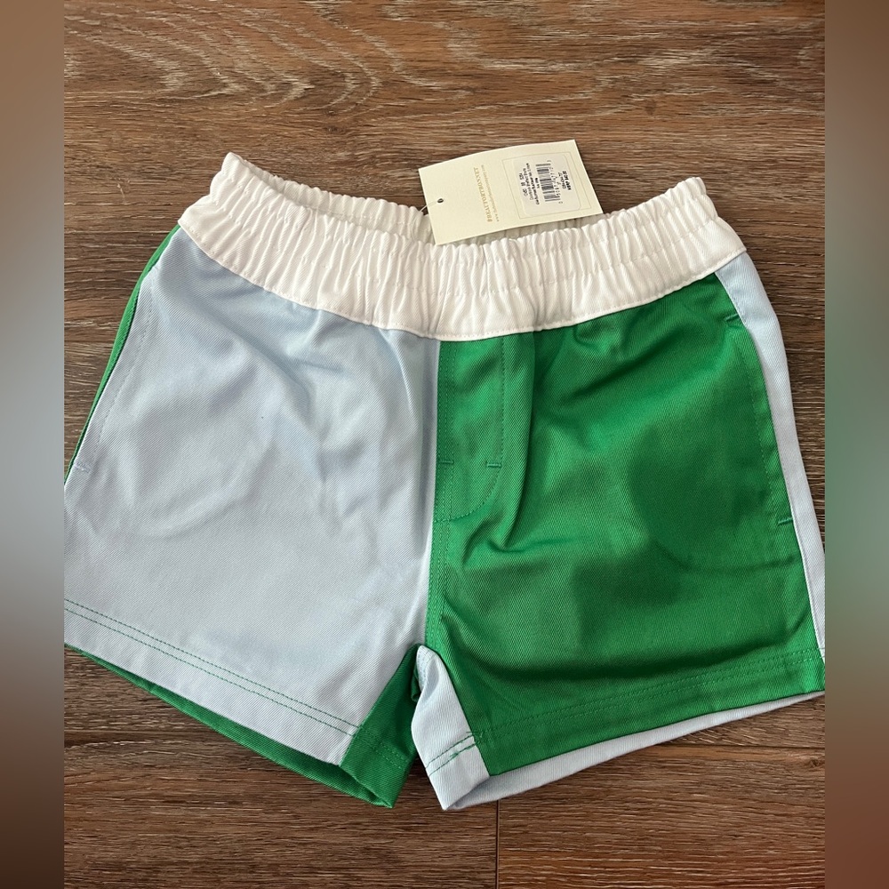 TBBC Green and White Shorts size 3T NWT